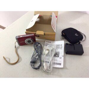 Canon PowerShot A3100 Red Tested Works Cable & Charger Included